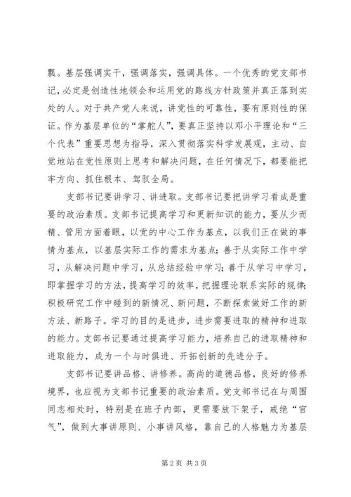 谈谈党支部的政治素养.docx