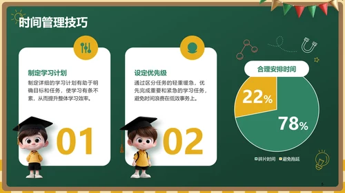 绿色黑板风开学第一课PPT模板