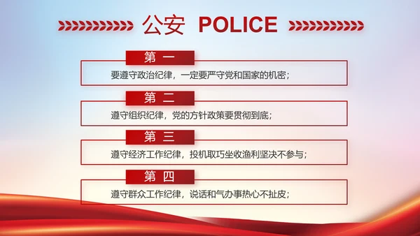 公安警察年终工作总结汇报PPT