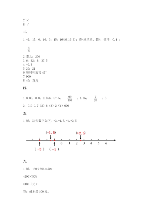 山东省济南市外国语学校小升初数学试卷及答案（各地真题）.docx