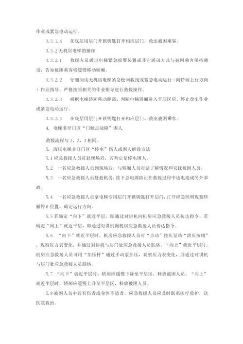 曳引式电梯非开门区困人应急救援方法.docx