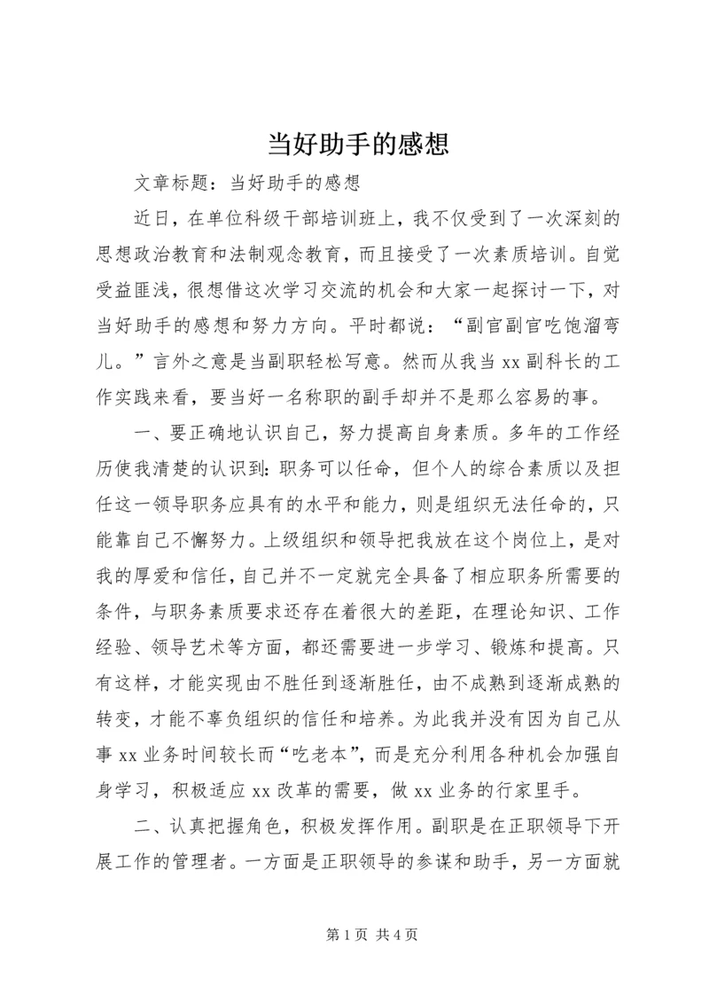 当好助手的感想.docx