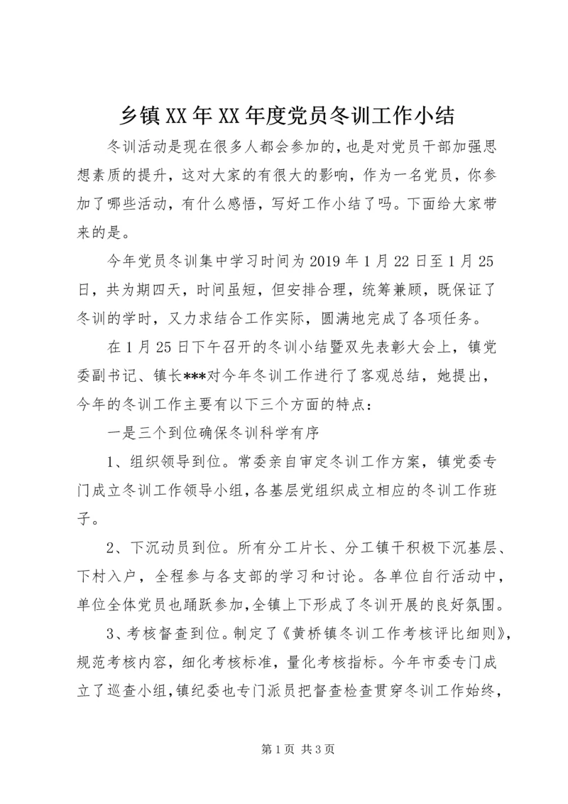 乡镇某年某年度党员冬训工作小结.docx