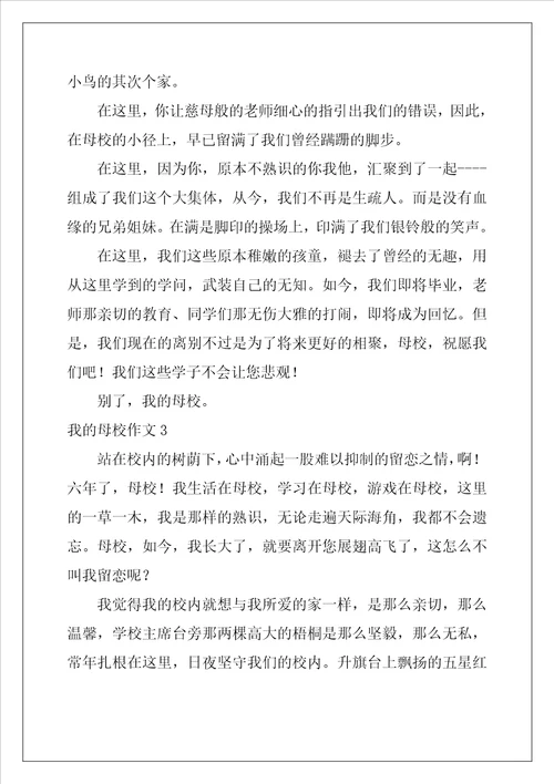我的母校作文精选10篇