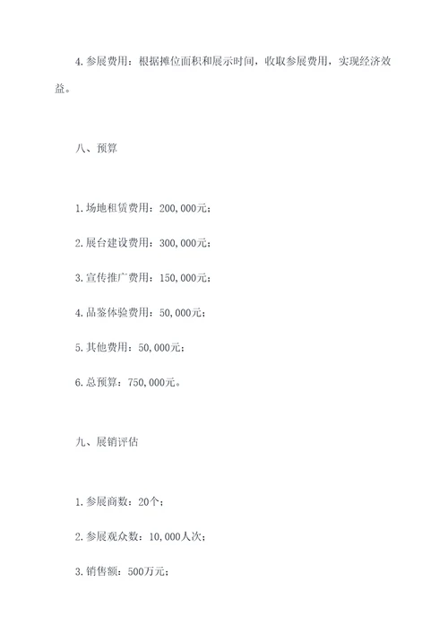 红酒展销方案策划模板