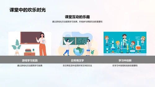 汉字学习游戏化PPT模板