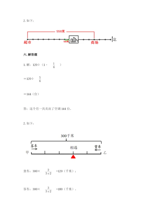 人教版六年级上册数学 期中测试卷附参考答案【培优b卷】.docx