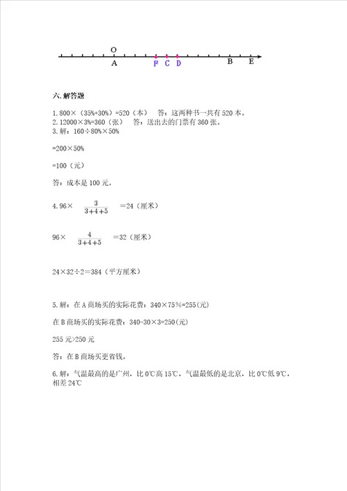 北京版六年级下册数学期末测试卷附答案综合卷