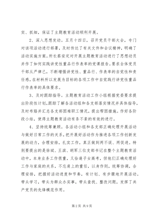 党性教育活动工作总结.docx