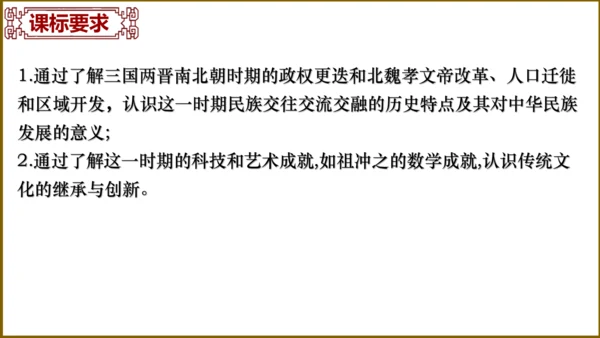 第四单元 三国两晋南北朝时期：政权分立与民族交融 复习课件