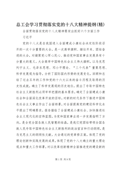 总工会学习贯彻落实党的十八大精神提纲(精) (3).docx