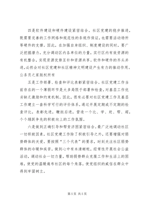 对创新社区党建工作的几点思考.docx