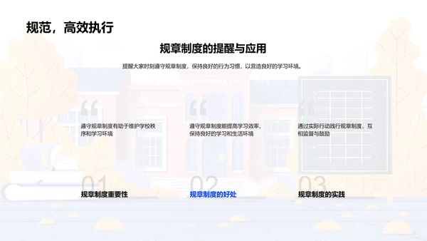 学校规章习惯讲座PPT模板