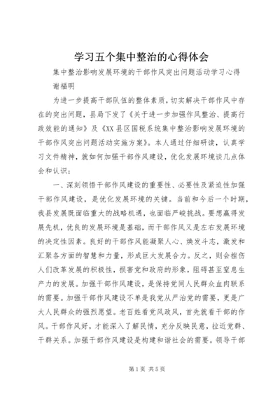 学习五个集中整治的心得体会 (3).docx