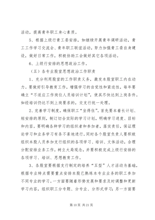 银行思想政治工作总结与安排 (8).docx