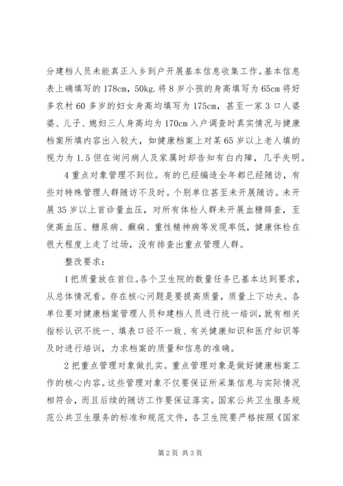 健康档案督查工作报告.docx