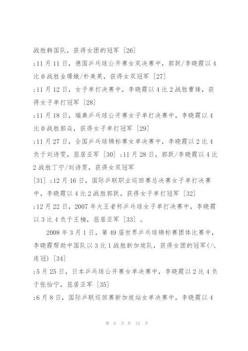 2022年奥运冠军李晓霞人物事迹.docx