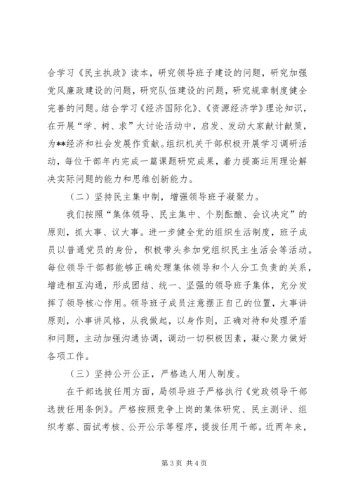 市安监局领导班子履职和党风廉政建设情况汇报材料 (4).docx