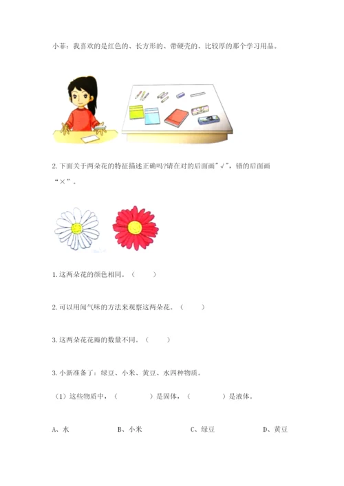 教科版一年级下册科学期末测试卷及完整答案（考点梳理）.docx