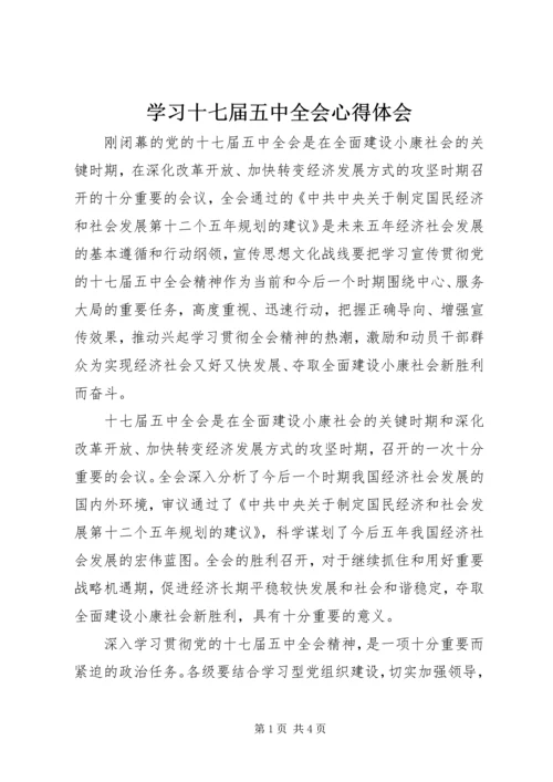 学习十七届五中全会心得体会 (3).docx