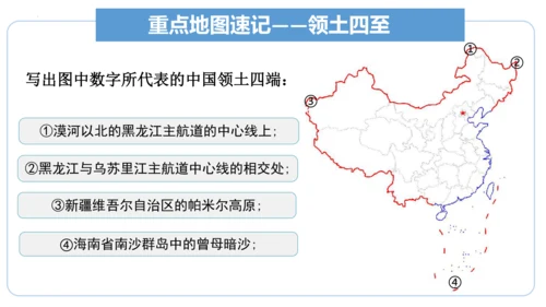串讲 中国的疆域和人口2023-2024学年八年级地理上学期期末考点大串讲（商务星球版）（共51张P
