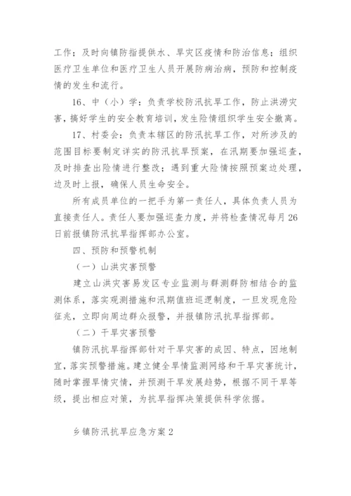 乡镇防汛抗旱应急方案.docx