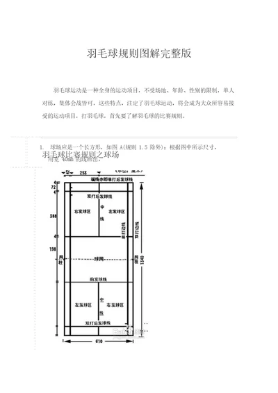 羽毛球规则图解完整版