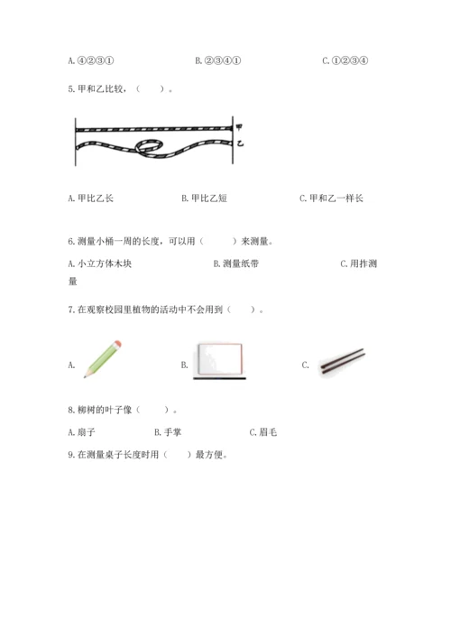 教科版一年级上册科学期末测试卷（培优）.docx