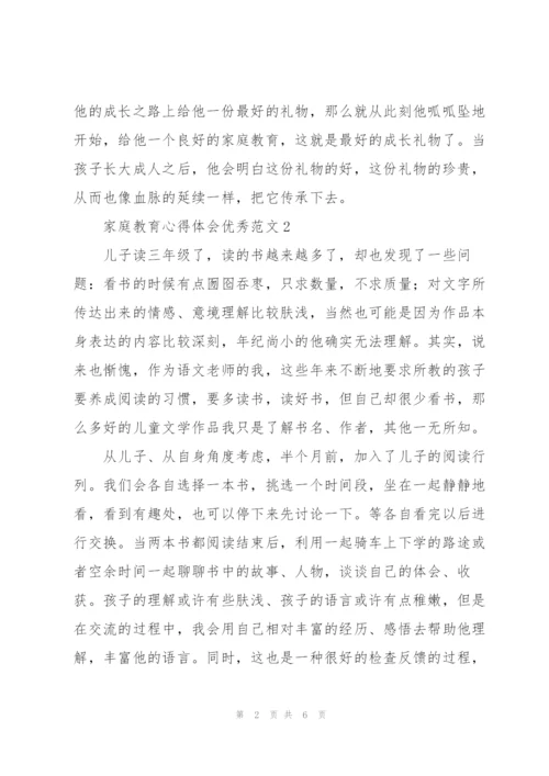 家庭教育心得体会优秀范文.docx