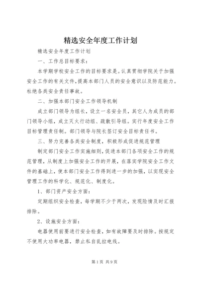 精选安全年度工作计划.docx