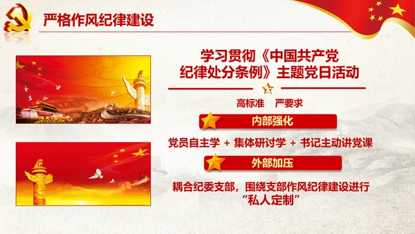 党支部书记抓党建述职报告工作总结PPT