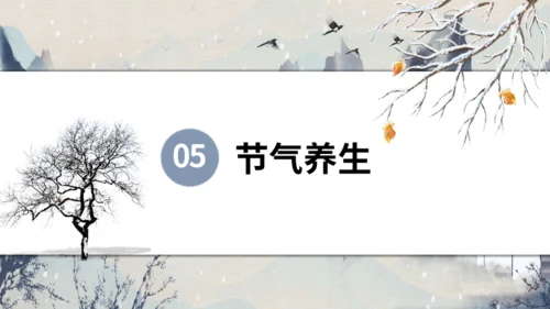大寒节气山村通用PPT模板