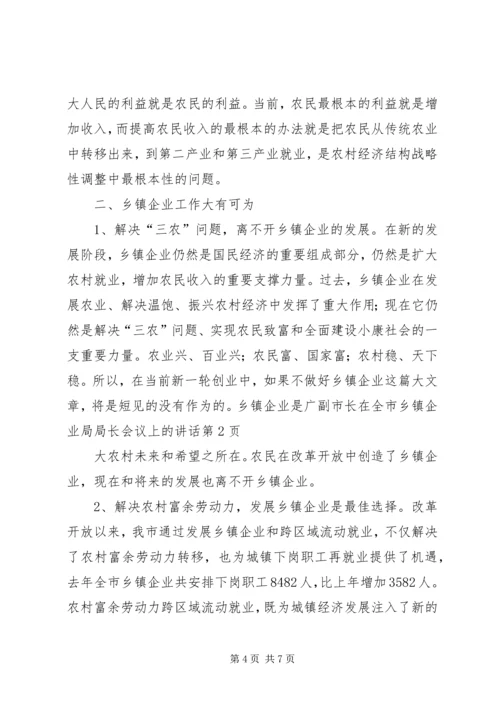 副市长在全市乡镇企业局局长会议上的讲话.docx