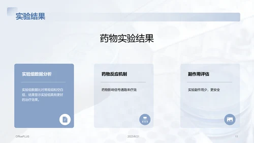 蓝色商务现代医学研究项目总结PPT模板