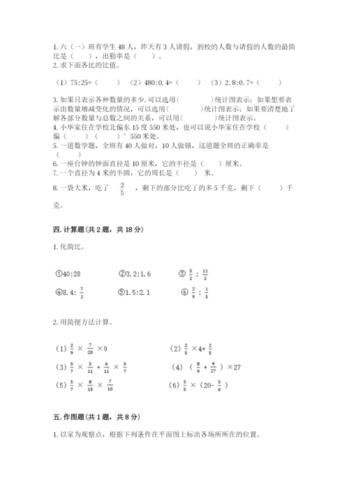 人教版六年级上册数学期末测试卷【名校卷】.docx