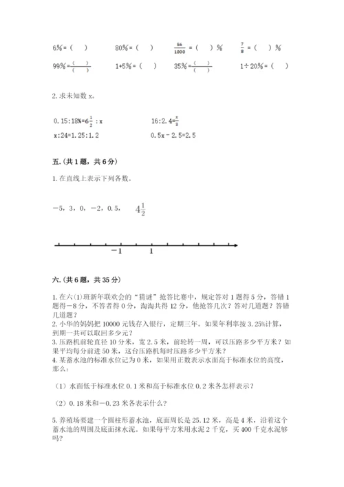 小升初数学考前检测试题附答案（达标题）.docx