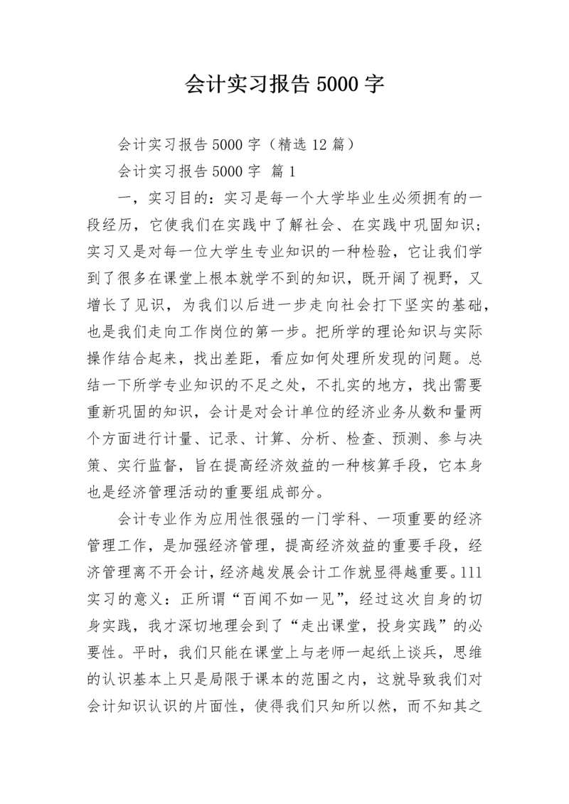 会计实习报告5000字.docx