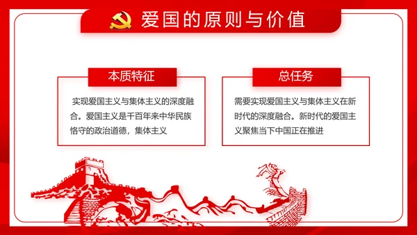 红色党建社会主义核心价值观党支部总结PPT