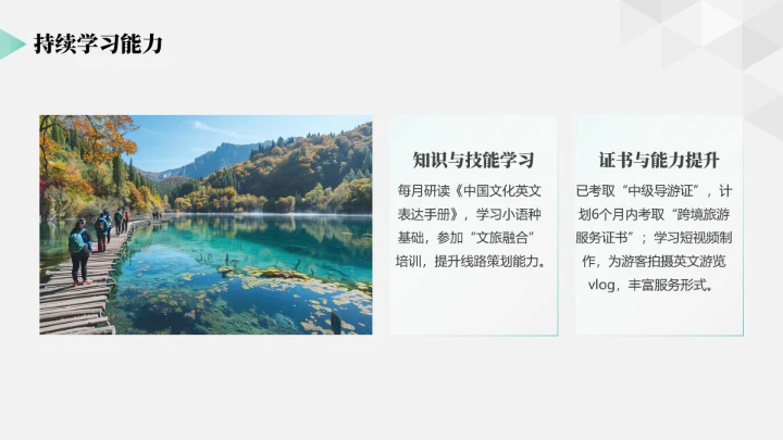 商务简约英语专业大学生职业生涯规划求职综合展示PPT