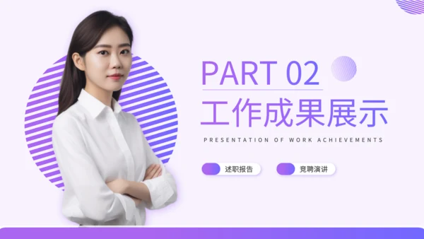 紫色渐变风银行行长竞聘述职PPT