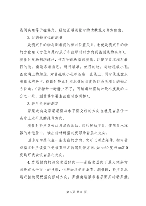 济南馒头山地质实习报告_1.docx