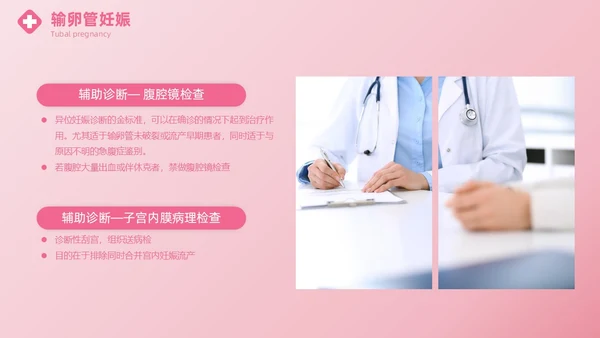 粉色实拍风异位妊娠的诊治医疗健康母婴孕妇培训PPT