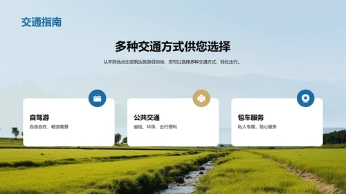 蓝色现代渐变家乡美景邀您来PPT模板