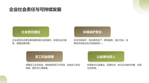 绿色商务风年度工作目标达成情况分析PPT模板