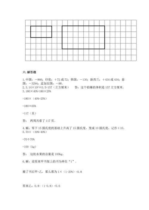 人教版六年级下册数学期末测试卷（夺分金卷）.docx