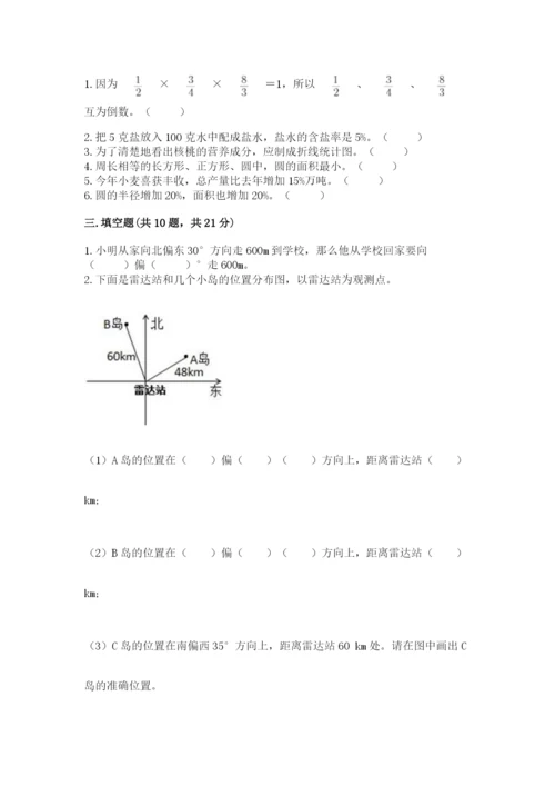 人教版六年级上册数学期末测试卷含答案解析.docx