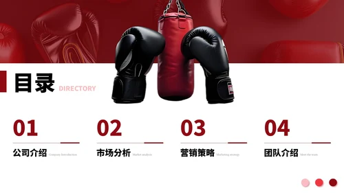 红色健身行业商业计划书PPT通用模板