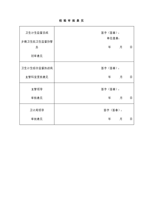 医疗机构诊所卫生室校验申请书修订版