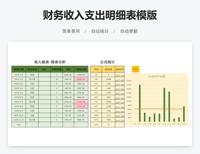 财务收入支出明细表模版