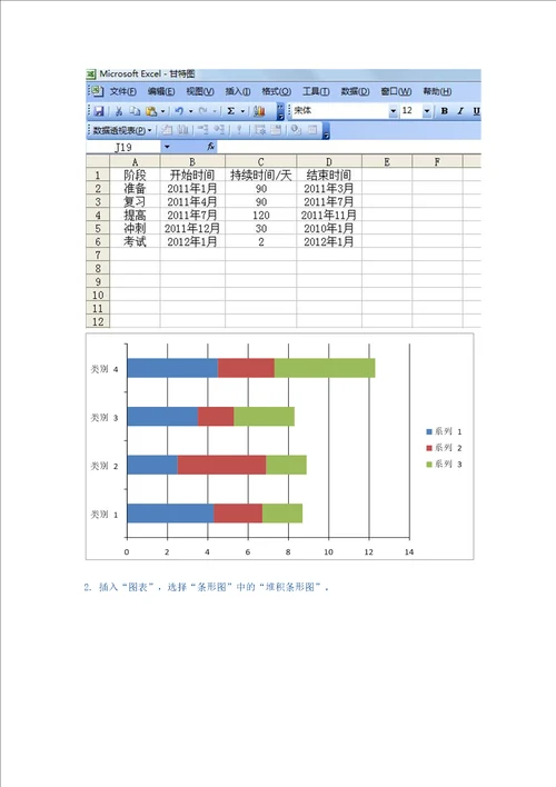 甘特图制作方法